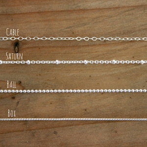 Sterling silver necklace chain - cable, saturn, ball, box, Mens or Women's Chains
