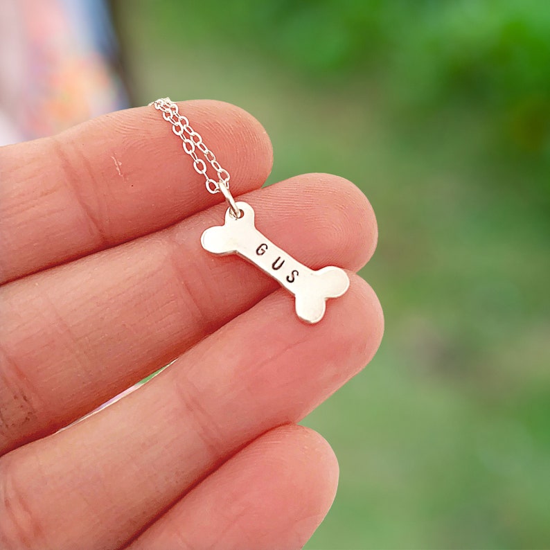 Personalized Dog Name Necklace Dog Bone Jewelry for Dog Mom Etsy Canada