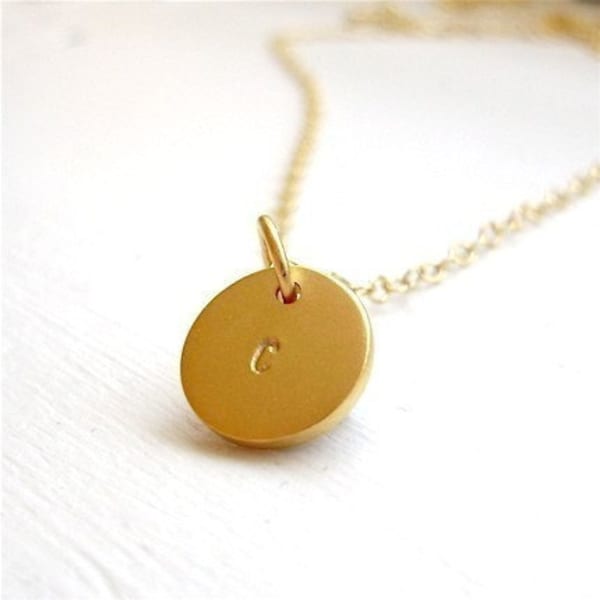 Celebration SALE Personalized gold initial vermeil charm necklace