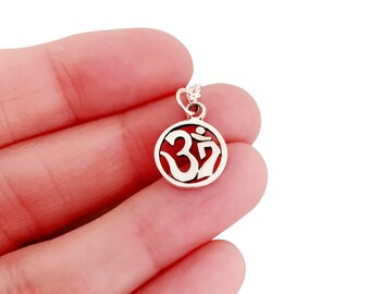 Ohm necklace for women - Sterling Silver Yoga jewelry - Gift for yogi - Meditation - Spiritual