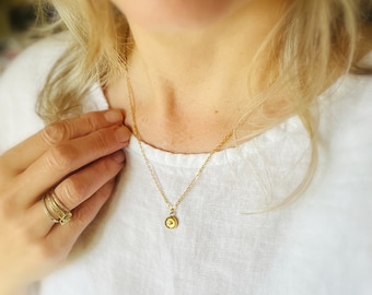 Gold Mustard Seed Necklace, Faith Necklaces for Women or Girls, Minimalist Jewelry, Mothers Day Gifts, Birthday Gift for her, Move Mountains