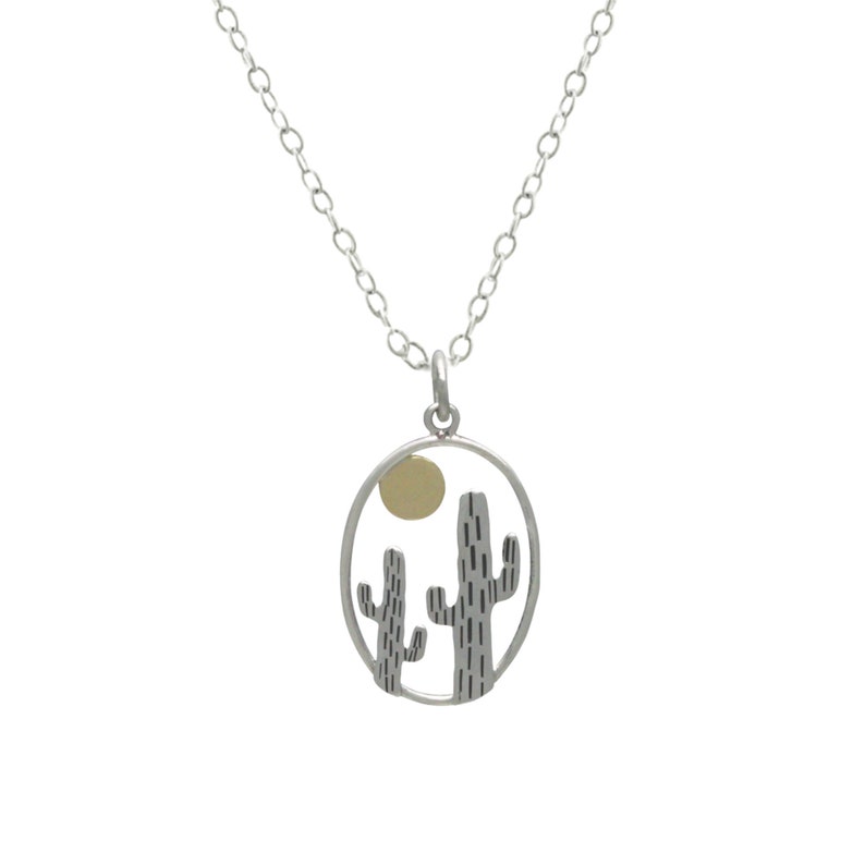 Cactus Necklace for Women Sterling Silver Cactus Cacti Etsy