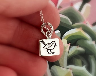 Little Bird Necklace for Women or Girls, Sterling Silver Jewelry, Best Friend Teacher gift, Mothers Day Gift for Her, Mama Bird, Baby Bird