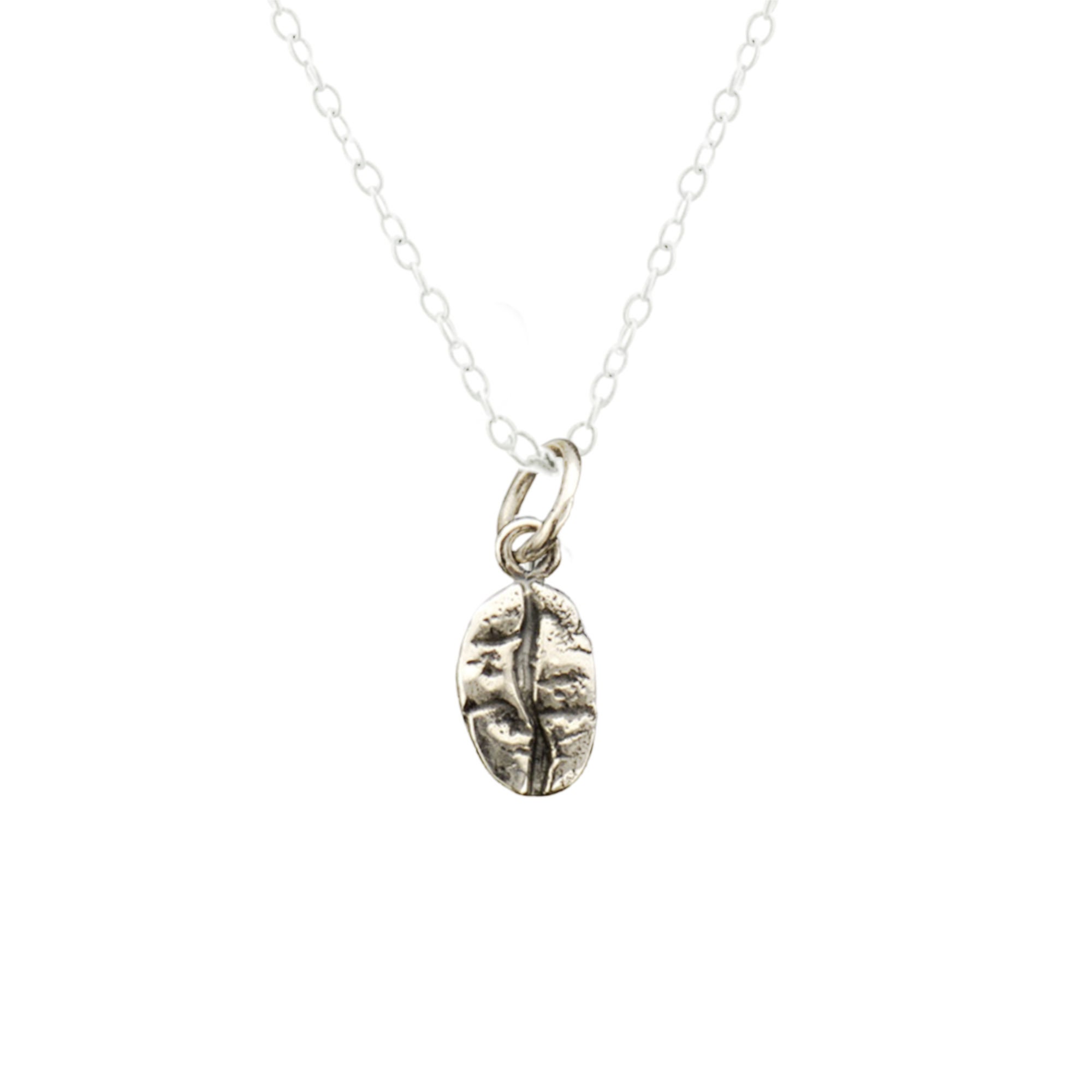 Dainty Sterling Silver Coffee Bean Charm - Barista Gift - Etsy