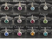 ONE Birthstone charm - Crystal - add on to your order or necklace - small add on charm