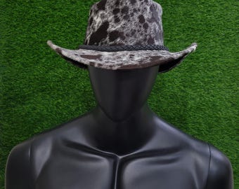Handmade Cowhide Cowboy Hat: Genuine Leather, Adjustable Strap