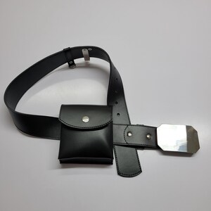 ROTJ Luke Skywalker Jedi Costume Belt with Saber Clip and Pouch Real Thick Material Return of the Jedi Cosplay
