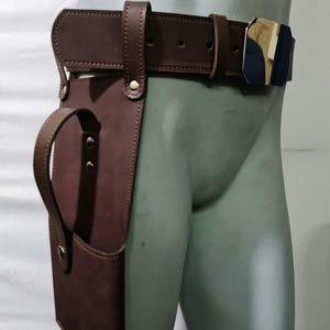 Star Wars Brown Leather DH-17 BELT & HOLSTER Rebel Fleet Trooper costume Variant
