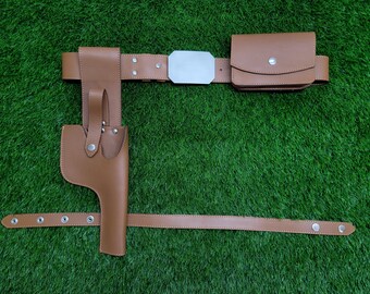 Leather Han Solo Belt Holster, DL44 Rebel Pilot, Star Wars Costume