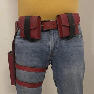 Daredevil Belt, 2 utility pouches, and Billy Club drop pouch set Marvel pouch