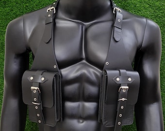 Tan Leather Holster Bag, Shoulder Festival Bag