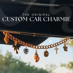 Ciondolo personalizzato per auto in oro: accessorio per specchietto retrovisore, regalo personalizzato per lei