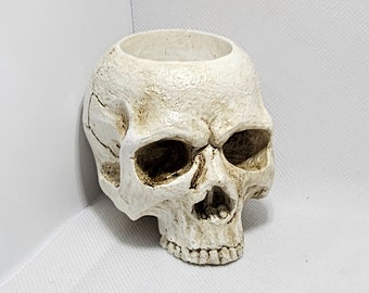 Incensário em forma de caveira - queimador de cone em forma de caveira - queimador de incenso de Halloween - queimador de incenso gótico - artigos para altar - presente para punk rocker - refluxo