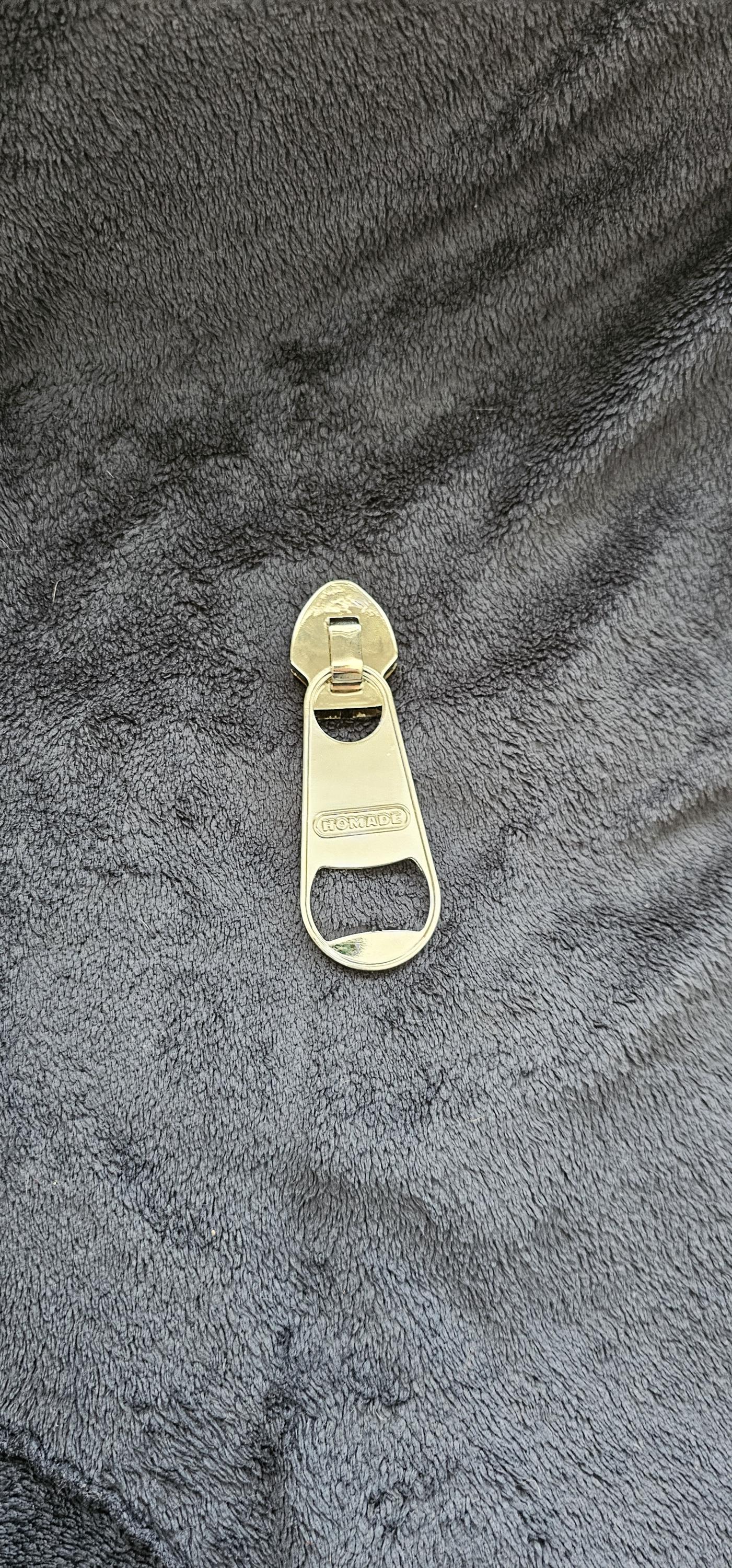 bottle opener fridge magnet zipper - funky cool zipper bottle opener - great birthday gift - steel bottle opener - man cave gift - dad gift