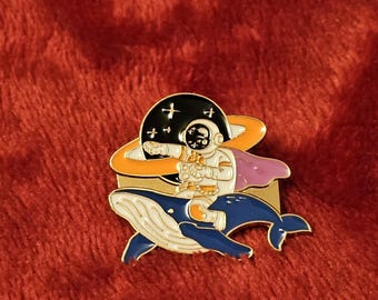 Astronaut Pin Badge 3 cm | Space Spaceman Badge | Astrology Enamel Pin | Quirky Kids Gift | Cute Space Brooch | Backpack jacket pin