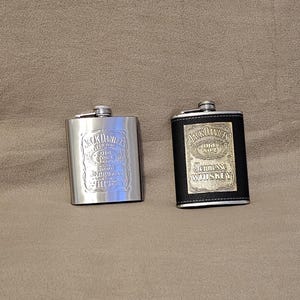 7 0z stainless steel hip flask - jack Daniel&#39;s hip flask - birthday gift for dad - fathers day gift - whisky flask - easter gift - hipflask