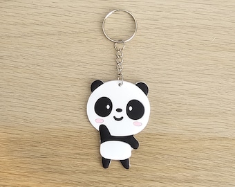 panda - panda keyring - panda keychain - rucksack accessory - charming accessory & gift - panda car key - cute panda
