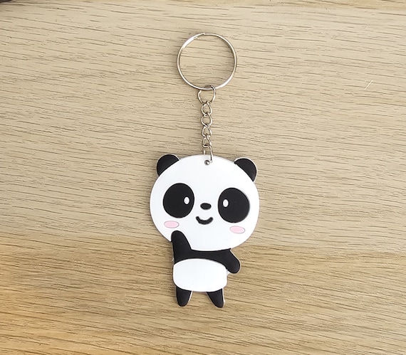 Porte-clés Panda Mignon En Métal Argenté - Neuf Avec étiquettes, Idéal Cadeau