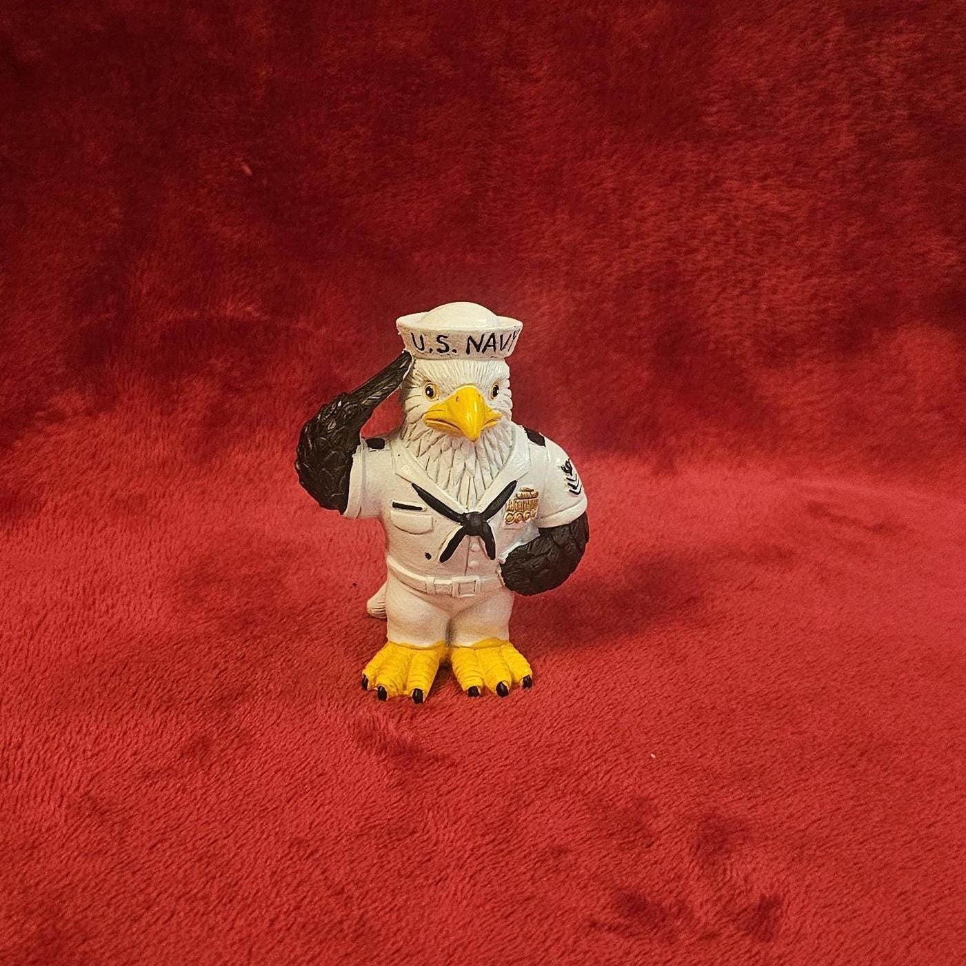 Navy Eagle Statue - Resin Eagle Figurine, Military Symbol Ornament, Patriotic Desk & Shelf Décor, Christmas gifytin
