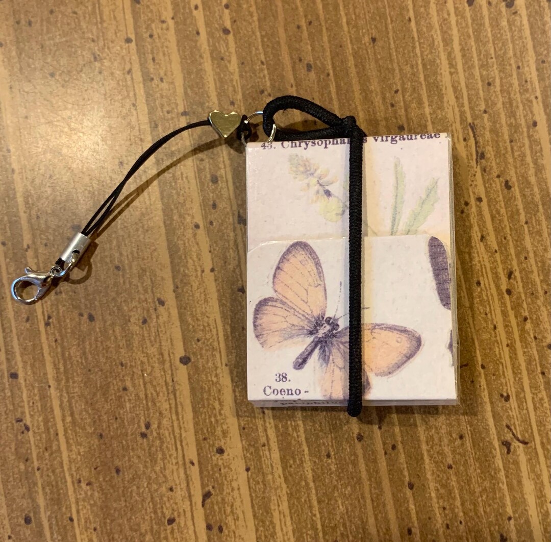 Cute Mini Sticky Note Keychain Notebook and Sticky Page Tabs. Clip-on ...