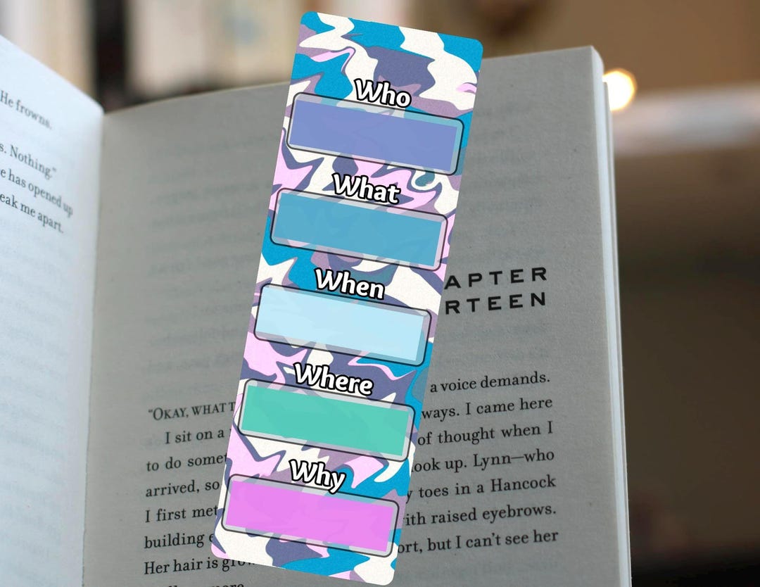 Annotation Key Bookmark – Pink Camo 5ws Study Aid - Etsy