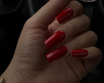 Press on nails Hot Red