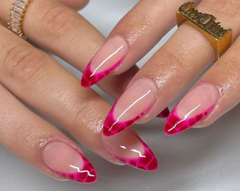 Press on nails Pink Croco