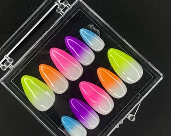 Press on nails fluo