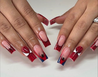 Press on nails Spiderman