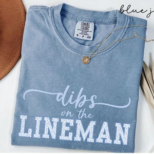 Dibs on the Lineman Comfort Colors®Shirt Toile De Jouy Lineman Tee for Lineman Wife Gift for Lineman Lover Chinoiserie Lineman Girlfriend