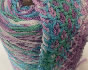 Tunsian crochet washcloth/dishcloth 100%cotton