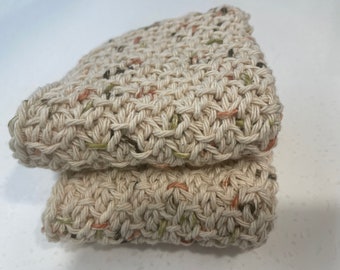 Set of 2 crocheted washcloths/ dishcloths