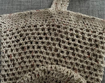 crochet market bag. 100% cotton