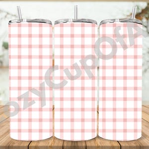 Pink Plaid Digital Paper, Pink Plaid Background, Sublimation Tumbler, Tumbler Wrap png Digital Download, Sublimation png Digital Download