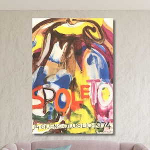 Willem de Kooning Spoleto Festival Poster Art Print, Willem de Kooning Canvas Wall Art, Abstract expressionism, Canvas Poster, Wall Decor