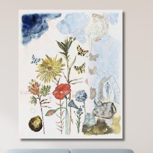 Dali Flowers Poster,Salvador Dali Fleurs 1948 Print,Salvador Dali Exhibition Poster,Wildflower Print,Surrealism art,Salvador Dali Canvas art