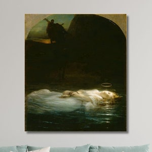 Paul Delaroche The Young Martyr 1855 Poster/Canvas Wall Art, Paul Delaroche Arts,Famous Print,Vintage Art,Fine Art Canvas,Modern Wall Art