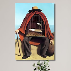 René Magritte O Terapeuta Arte de Parede de Cartaz, Tela de René Magritte, Impressão de Arte em Tela de Terapeuta, Reprodução de Impressão de Arte de Parede