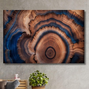 Tree Ring Canvas Wall Art, Abstract Colorful Tree Ring Wall Decor, Minimalist Home Canvas Art Poster/Wall Art Print,Canvas Home Decor Art