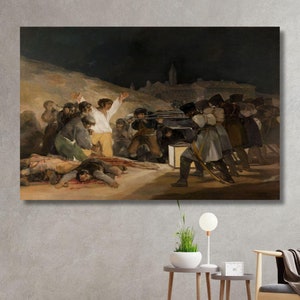 Francisco Goya: O terceiro de maio de 1808 (1914) Arte de parede em tela, pintura de Goya, presente de arte, pôster vintage, arte de parede giclée embrulhada ou emoldurada