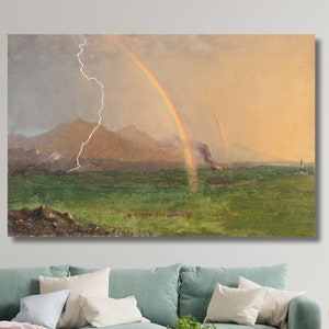 Thunderstorm in the Alps, 1868, by Frederic Edwin Church,living room decor, Frederic Edwin art Canvas Poster, ready to hang,the Alps decor