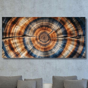 Tree Ring Canvas Wall Art, Abstract Colorful Tree Ring Wall Decor, Minimalist Home Canvas Art Poster/Wall Art Print,Canvas Home Decor Art