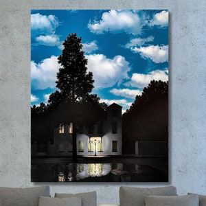 Rene Magritte The Empire of Light,Magritte Exhibition Art,Rene Magritte,Rene Magritte Canvas,Rene Magrite Rolled Print,Ready To Hang Canvas
