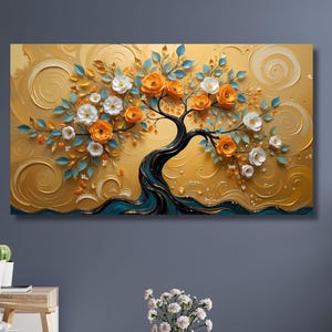 Gustav Klimt Style The Tree of Life Canvas Wall Art,Gustav Klimt Canvas Wall Art,Gustav Klimt The Tree of Life,Gustav Klimt Artwork Canvas