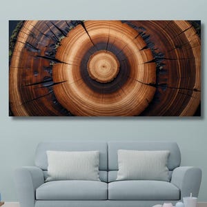 Tree Ring Canvas Wall Art, Abstract Colorful Tree Ring Wall Decor, Minimalist Home Canvas Art Poster/Wall Art Print,Canvas Home Decor Art