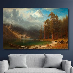 Albert Bierstadt Mount Corcoran 1877 Poster Bierstadt Wall Art Albert Bierstadt Print Ready To Hang Canvas Bierstadt Canvas Home Wall Decor