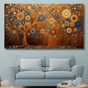 Gustav Klimt The Tree of Life,Gustav Klimt Style The Tree of Life Canvas ,Gustav Klimt Wall Art,Gustav Klimt Artwork Canvas,Ready To Hang