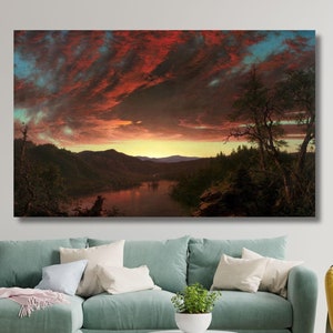 Frederic Edwin Church Twilight in the Wilderness 1860 Poster/Canvas Art Print,Exhibition Poster Art,Modern Museum Wall Art,Vintage Art Print