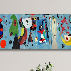Joan Miro Canvas Wall Art,Abstract Print,Joan Miro Collage Art Print,Canvas Poster Pirint,Joan Miró Canvas,Abstract Art,Home Wall Decor Art