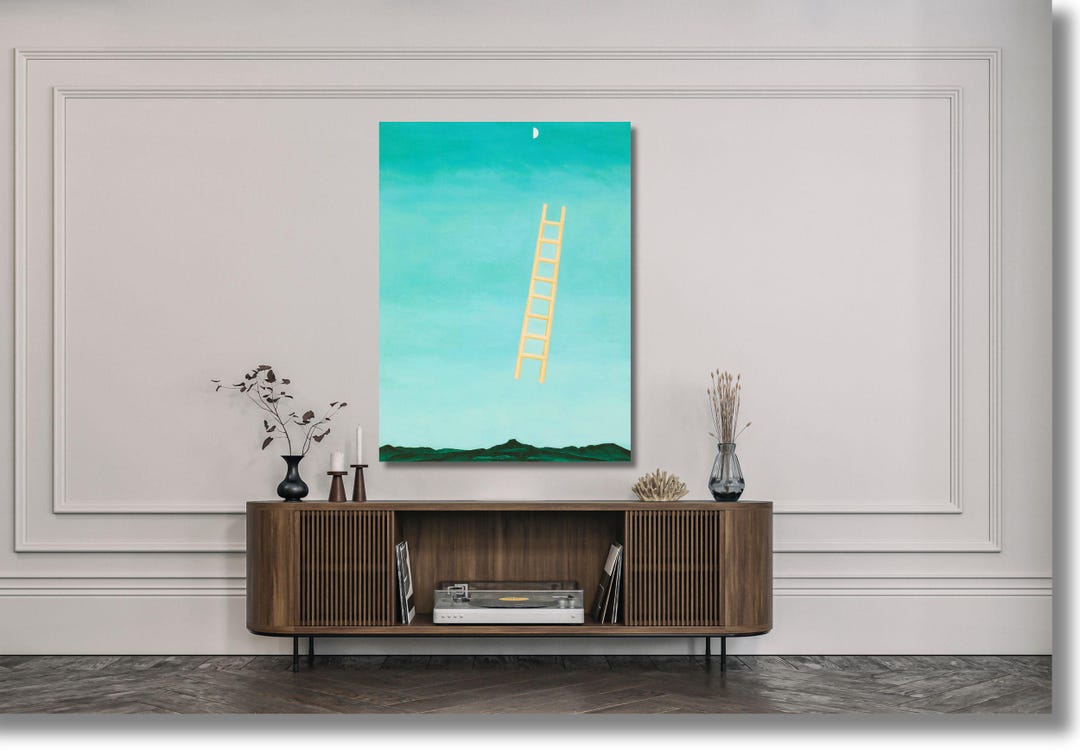 Georgia O'keeffe Ladder to the Moon Ready to Hang Canvas,vintage Wall